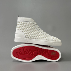 Custom Christian Louboutin Lou Spikes High-Top Sneakers