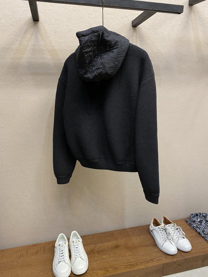 Custom Dior Oblique Hooded Knit Jacket - Image 8