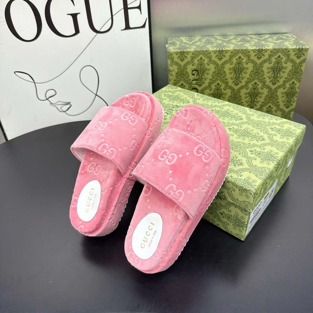 Custom Gucci Platform Slide Sandal