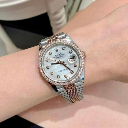 Custom Lady Rolex DateJust Mother Of Pearl - Swiss Lady Watch 15 photo review