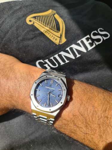 Custom Audemars Piguet Royal Oak 15400ST Navy Blue - Swiss AP78 photo review