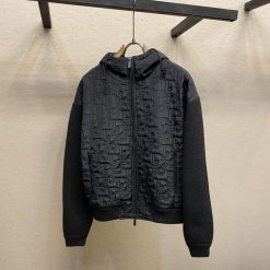 Custom Dior Oblique Hooded Knit Jacket
