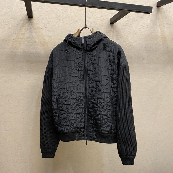 Custom Dior Oblique Hooded Knit Jacket