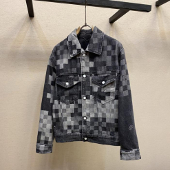 Custom Louis Vuitton 5SS Mosaic Damier Denim Jacket