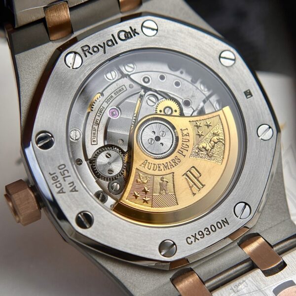 Custom Audemars Piguet Royal Oak 15450SR Demi Gold White - Swiss AP88 - Image 7