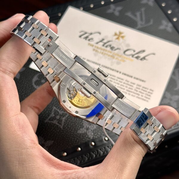 Custom Audemars Piguet Royal Oak 15450SR Demi Gold White - Swiss AP88 - Image 6