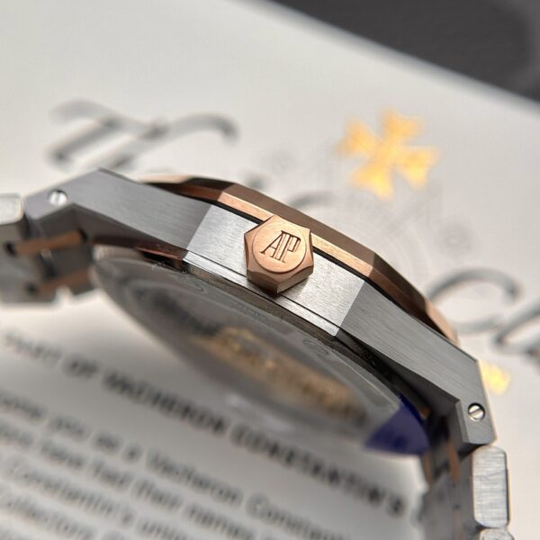 Custom Audemars Piguet Royal Oak 15450SR Demi Gold White - Swiss AP88 - Image 4