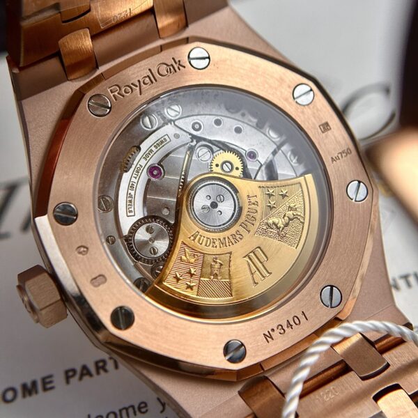 Custom Audemars Piguet Royal Oak 15450ST Rose Gold White - Swiss AP85 - Image 7