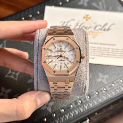 Custom Audemars Piguet Royal Oak 15450ST Rose Gold White - Swiss AP85