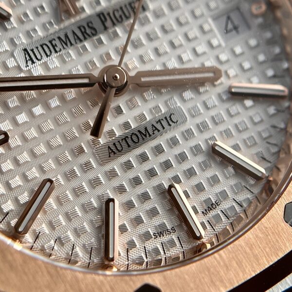 Custom Audemars Piguet Royal Oak 15450ST Rose Gold White - Swiss AP85 - Image 4