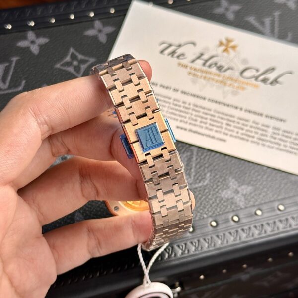 Custom Audemars Piguet Royal Oak 15450ST Rose Gold White - Swiss AP85 - Image 9