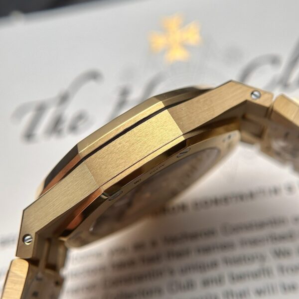 Custom Audemars Piguet Royal Oak 15450SR Yellow Gold White - Swiss AP89 - Image 6