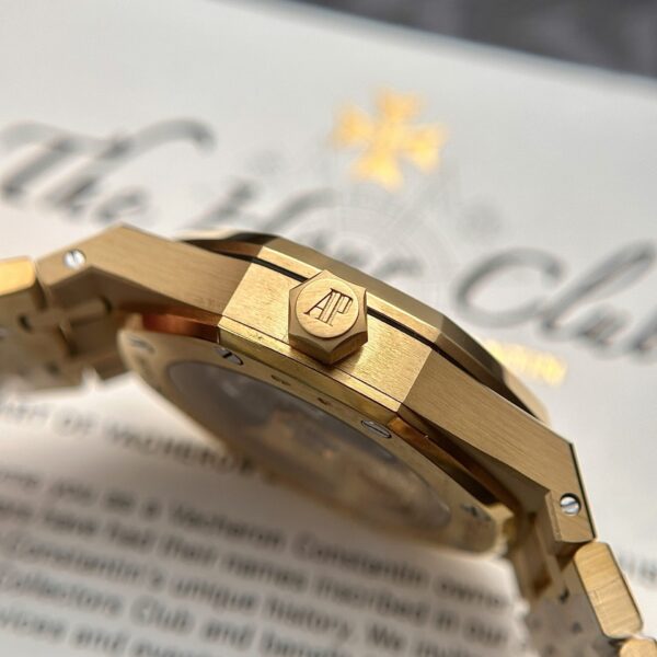 Custom Audemars Piguet Royal Oak 15450SR Yellow Gold White - Swiss AP89 - Image 5