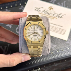 Custom Audemars Piguet Royal Oak 15450SR Yellow Gold White - Swiss AP89