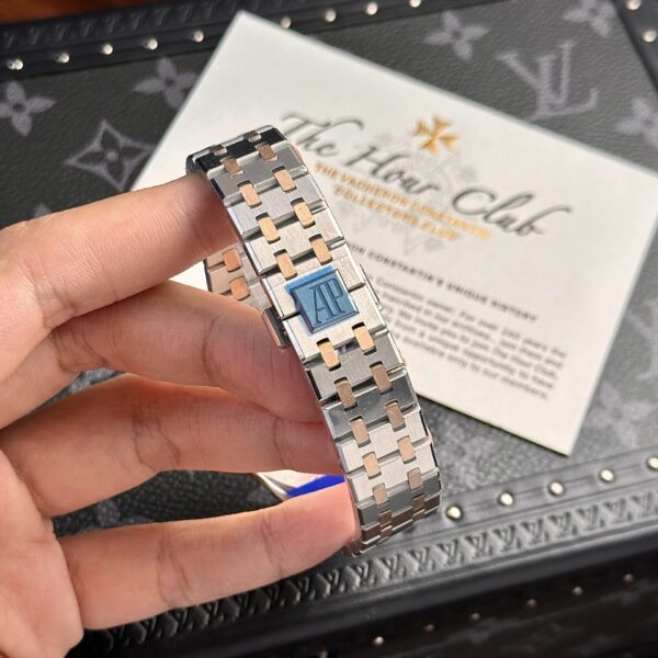 Custom Audemars Piguet Royal Oak 15450SR Demi Gold White - Swiss AP88 - Image 8