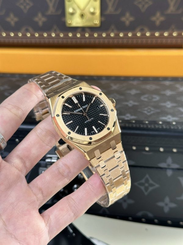 Custom Audemars Piguet Royal Oak 15400ST Gold Black - Swiss AP80 - Image 3