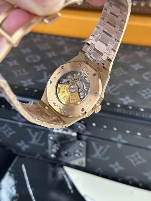 Custom Audemars Piguet Royal Oak 15400ST Gold Black - Swiss AP80 - Image 8
