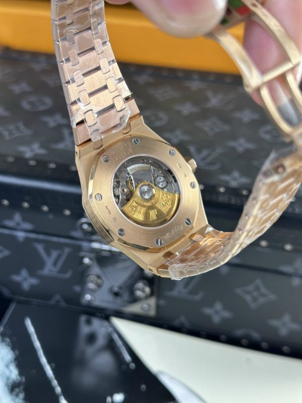 Custom Audemars Piguet Royal Oak 15400ST Gold Black - Swiss AP80 - Image 7