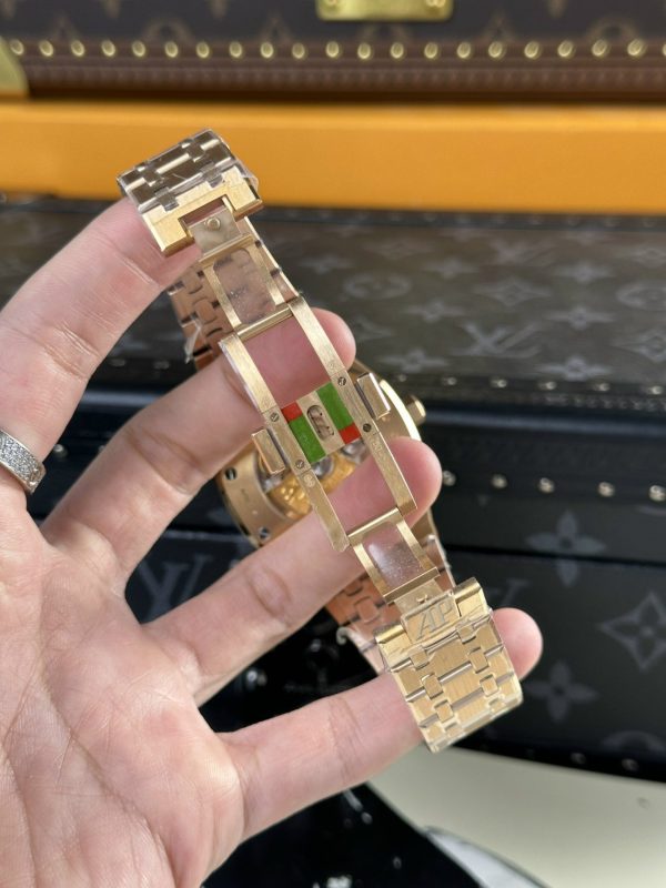 Custom Audemars Piguet Royal Oak 15400ST Gold Black - Swiss AP80 - Image 9