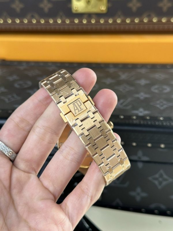 Custom Audemars Piguet Royal Oak 15400ST Gold Black - Swiss AP80 - Image 10