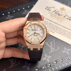 Custom Audemars Piguet Royal Oak 15450SR Rose Gold White - Swiss AP86