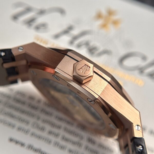 Custom Audemars Piguet Royal Oak 15450SR Rose Gold White - Swiss AP86 - Image 4