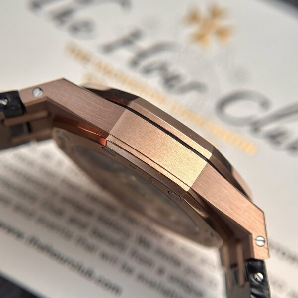 Custom Audemars Piguet Royal Oak 15450SR Rose Gold White - Swiss AP86 - Image 5