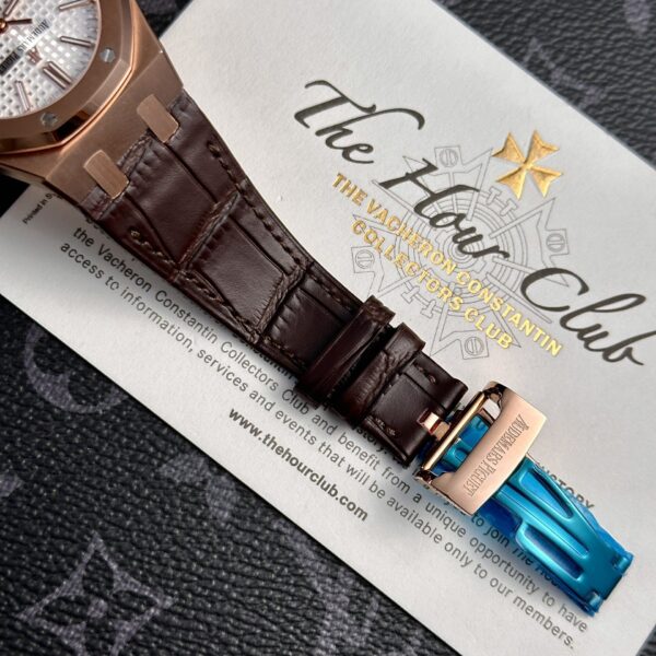 Custom Audemars Piguet Royal Oak 15450SR Rose Gold White - Swiss AP86 - Image 8