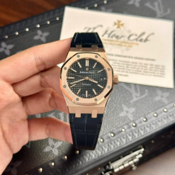 Custom Audemars Piguet Royal Oak 15450SR Rose Gold Black - Swiss AP87
