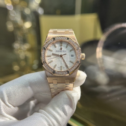 Custom Lady Audemars Piguet Royal Oak 77351OR - Swiss Lady Watch 12