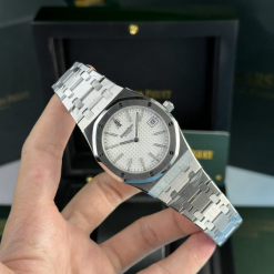 Custom Audemars Piguet Royal Oak Jumbo Guilloche Dial 15202ST - Swiss AP75