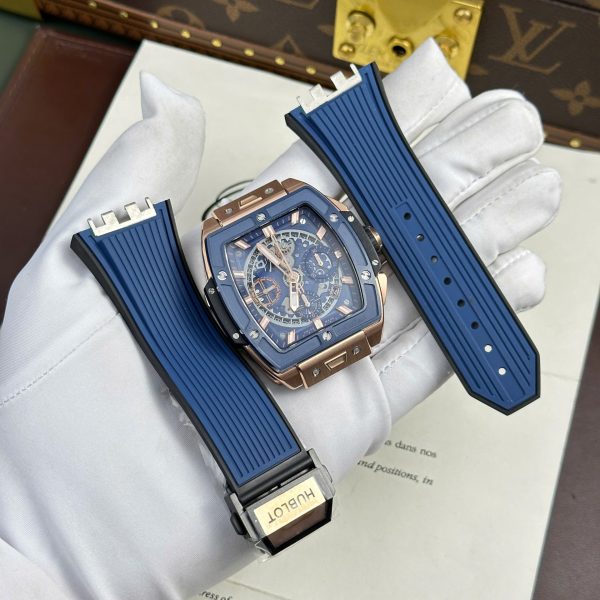 Custom Hublot Spirit Of Big Bang Bezel Ceramic Blue - Swiss Hublot30