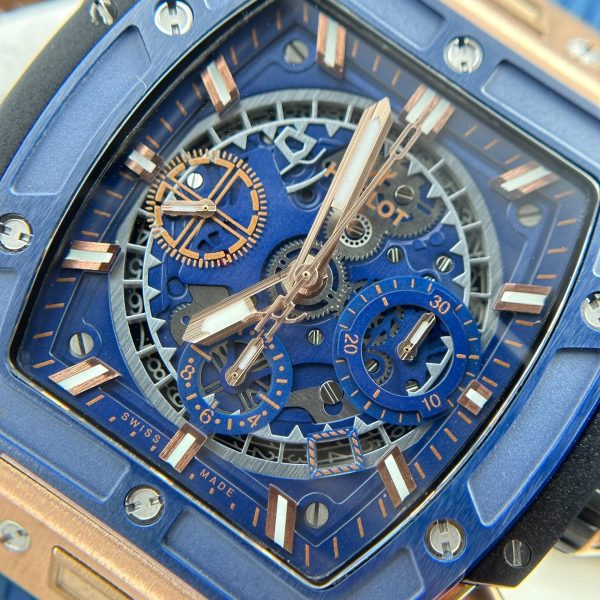 Custom Hublot Spirit Of Big Bang Bezel Ceramic Blue - Swiss Hublot30 - Image 5