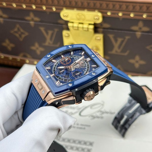 Custom Hublot Spirit Of Big Bang Bezel Ceramic Blue - Swiss Hublot30 - Image 4