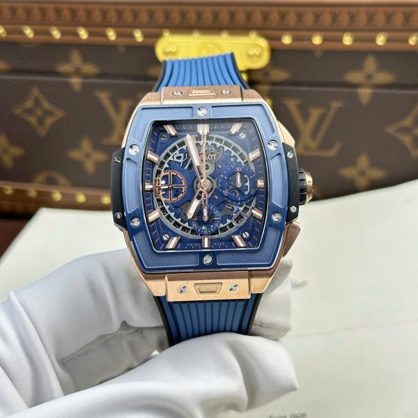 Custom Hublot Spirit Of Big Bang Bezel Ceramic Blue - Swiss Hublot30 - Image 2