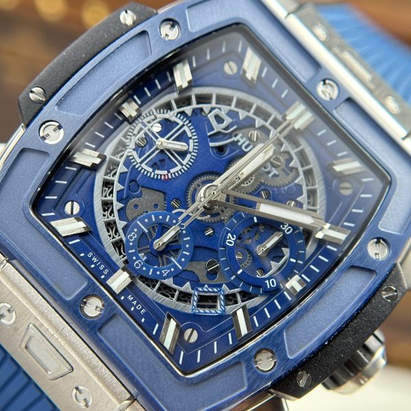 Custom Hublot Spirit Of Big Bang Bezel Ceramic Blue - Swiss Hublot31 - Image 6