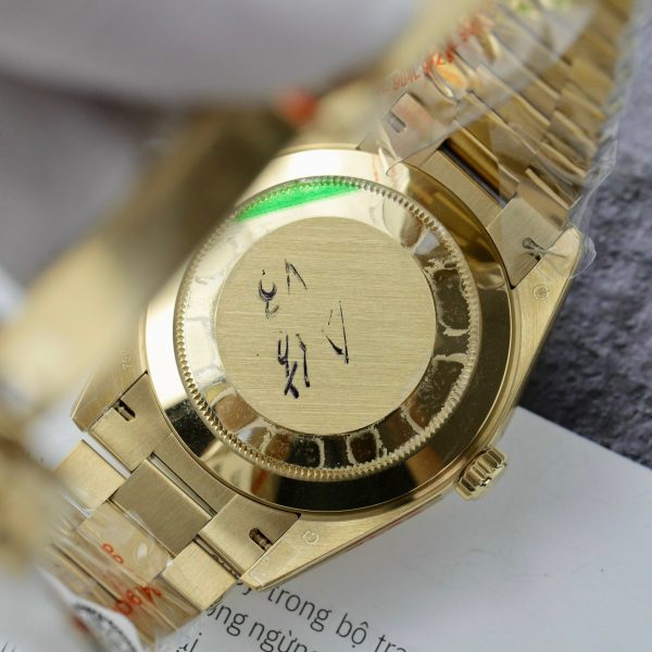 Custom Rolex Day-Date Yellow Gold Moissanite 128348RBR - Swiss 202 - Image 7