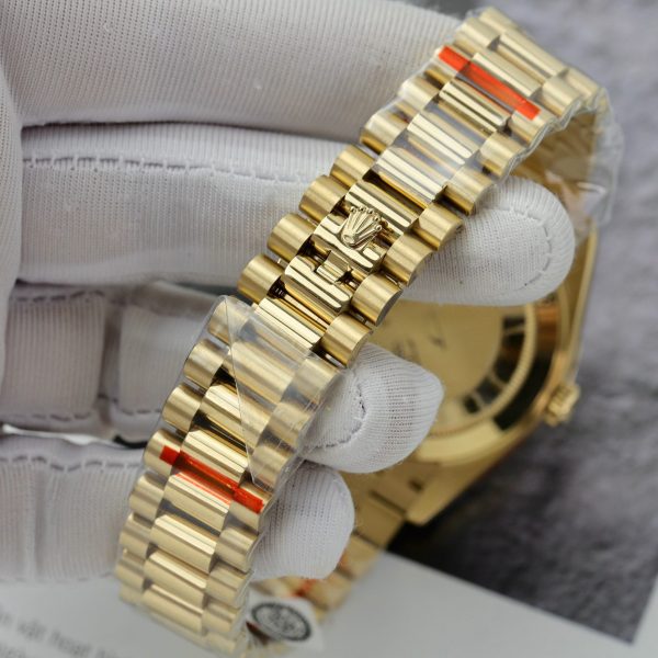 Custom Rolex Day-Date Yellow Gold Moissanite 128348RBR - Swiss 202 - Image 9