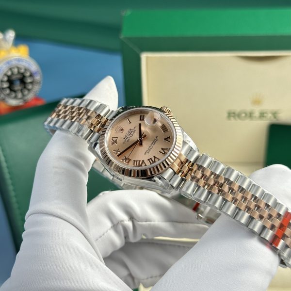 Custom Lady Rolex DateJust Everose Gold - Swiss Lady Watch 16 - Image 4