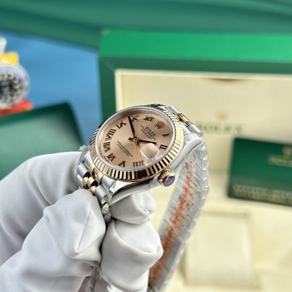 Custom Lady Rolex DateJust Everose Gold - Swiss Lady Watch 16 - Image 3