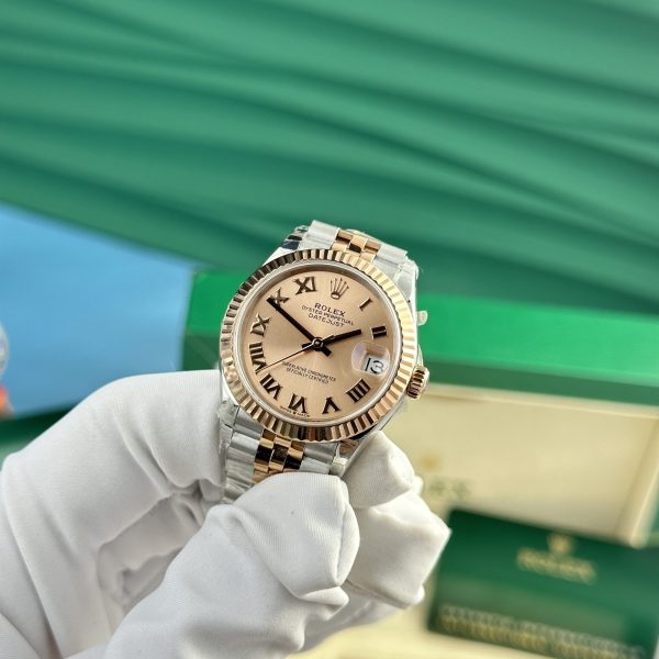 Custom Lady Rolex DateJust Everose Gold - Swiss Lady Watch 16 - Image 2