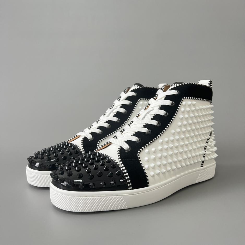Custom Christian Louboutin Lou Spikes High-Top Sneakers - Image 3