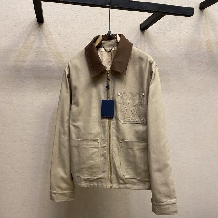 Custom Louis Vuitton Workwear Cotton Canvas Blouson