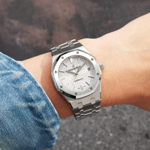 Custom Audemars Piguet Royal Oak 15450ST White - Swiss AP82 photo review