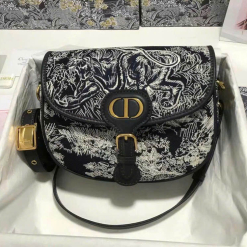 Custom Dior Bobby Bag Blue Toile de Jouy Reverse Jacquard - Best Quality