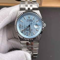 Custom Rolex Land-Dweller Iced Blue Dial 127336 - Swiss 204
