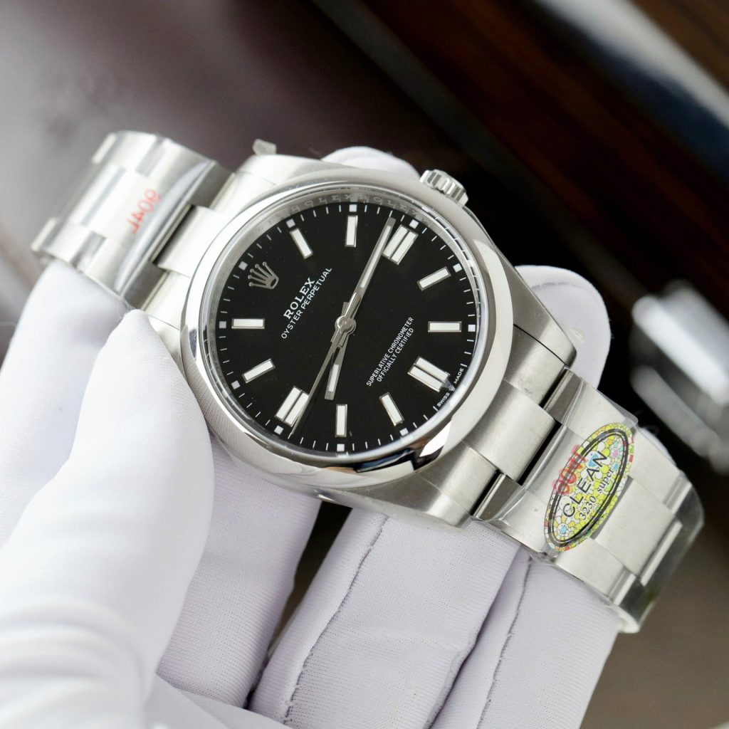 Custom Rolex Oyster Perpetual Black Dial - Swiss 194 - Image 3