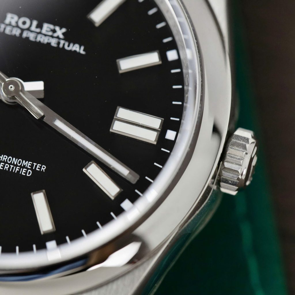 Custom Rolex Oyster Perpetual Black Dial - Swiss 194 - Image 9