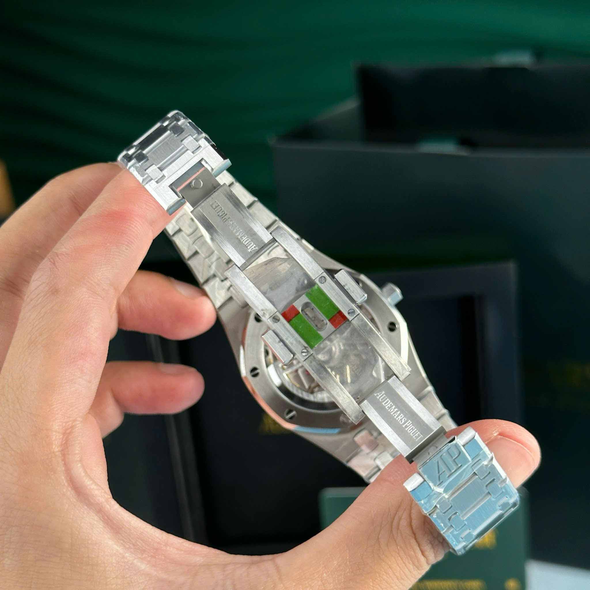 Custom Audemars Piguet Royal Oak Jumbo Extra-thin 16202 Blue - Swiss AP100 - Image 12