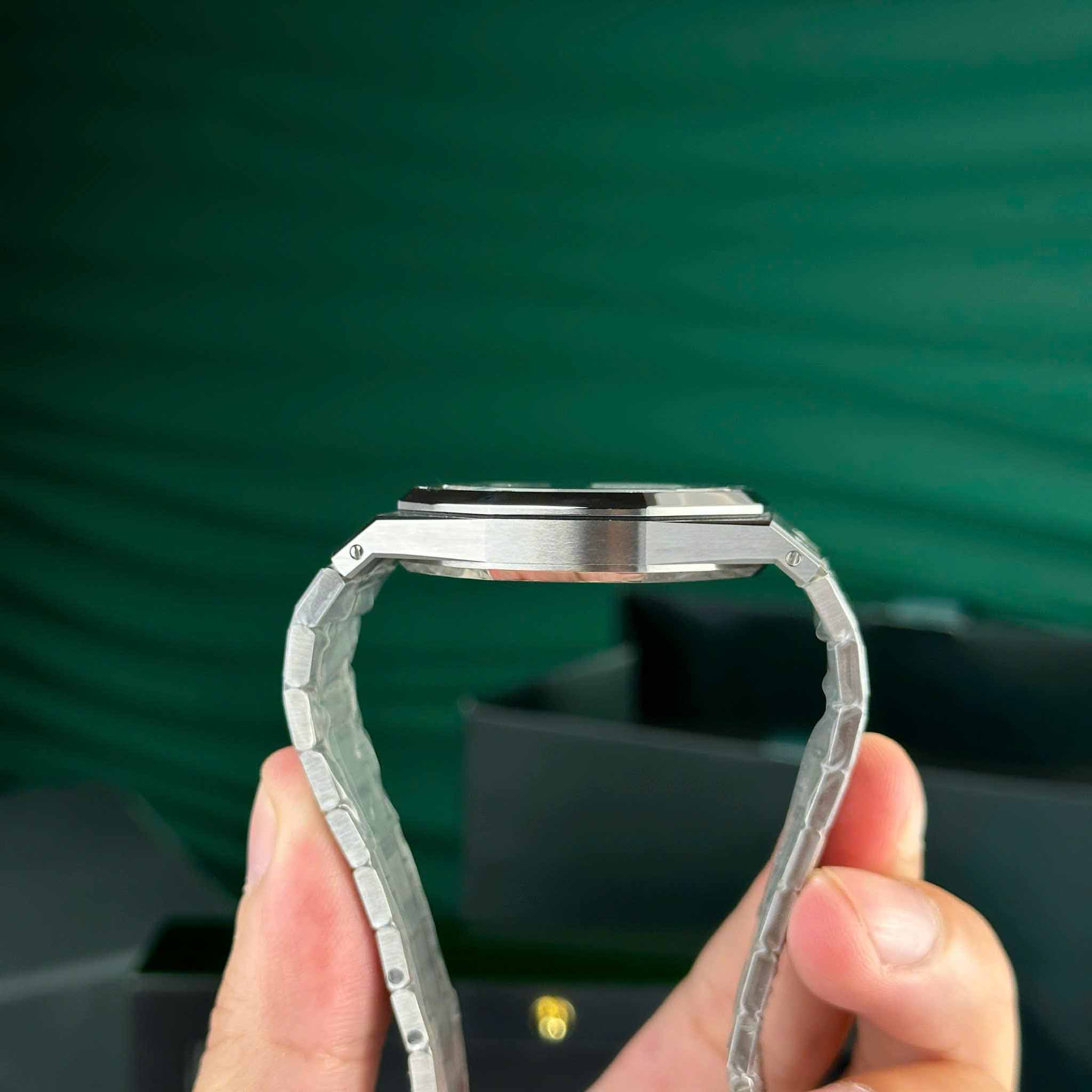 Custom Audemars Piguet Royal Oak Jumbo Extra-thin 16202 Blue - Swiss AP100 - Image 8